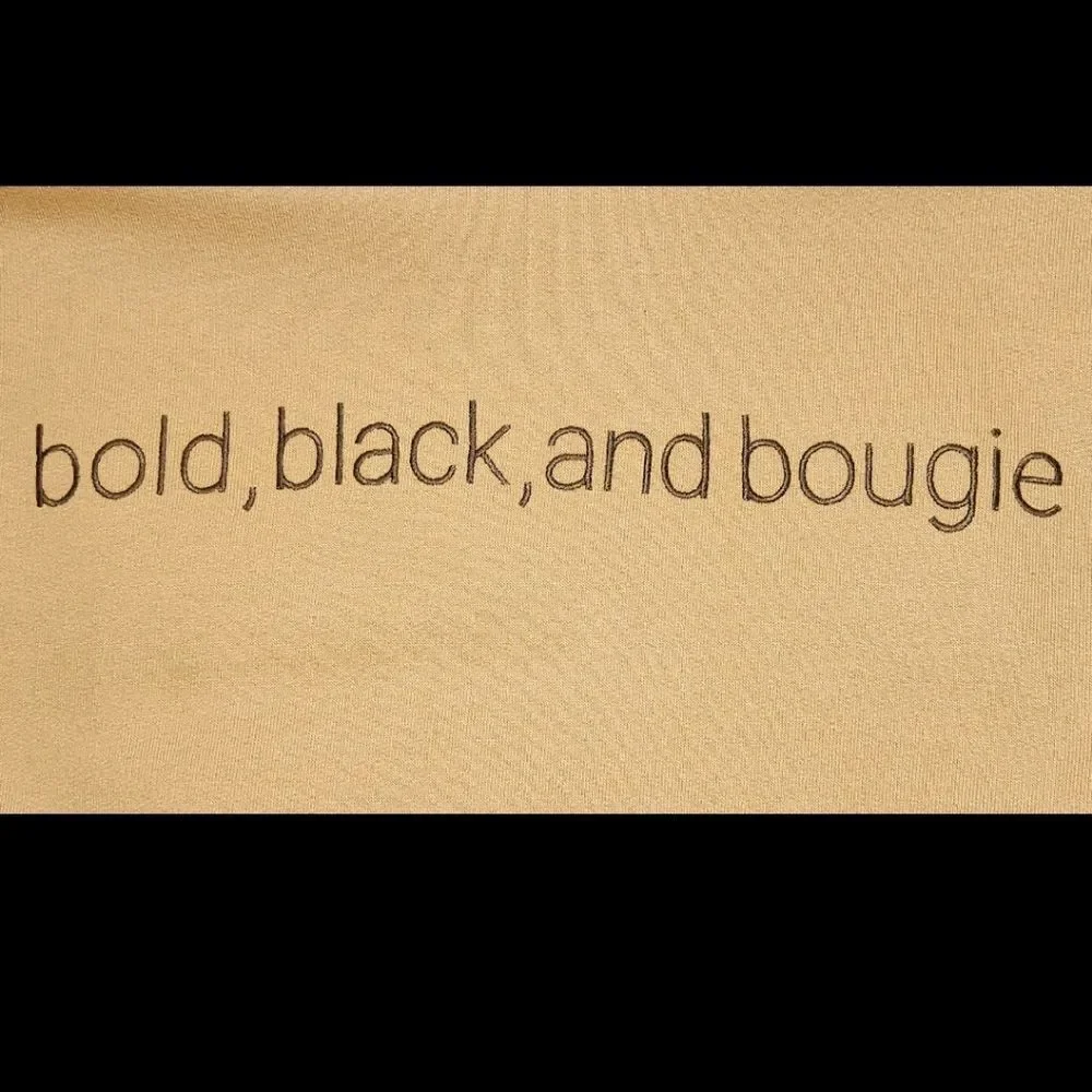 BLACK History Month Plus Size BOLD, BLACK BOUGIE Yellow Hooded Sweatshirt 3X - Picture 8 of 12